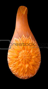 Pumpkin carving on a black background
