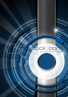Blue and Metal Abstract Background
