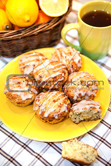 Lemon poppy seed muffins