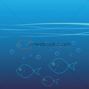 abstract blue fish