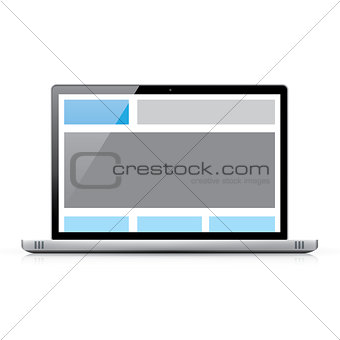 Web coding concept - responsive html and css web design in laptop computer