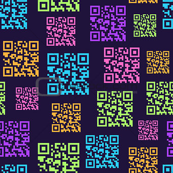 QR Barcode Seamless Pattern