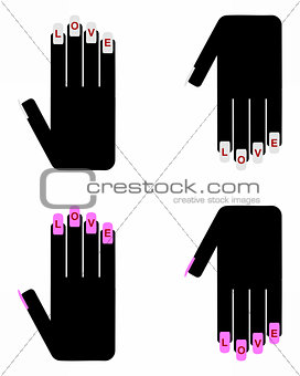Hand sign love