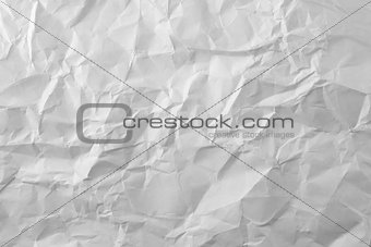 Photo white sheet of crumpled paper