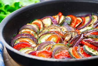 Ratatouille in a pan