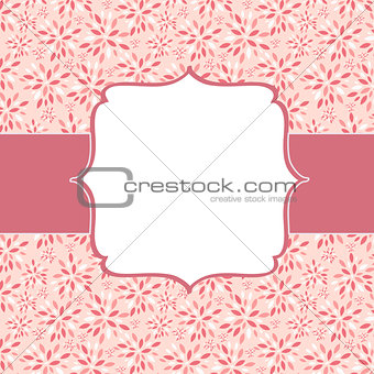 Cute Pink Frame  Vector Illustration