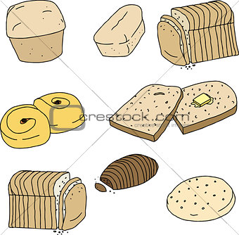 Various Breads and Rolls
