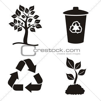 Eco and recycle icons