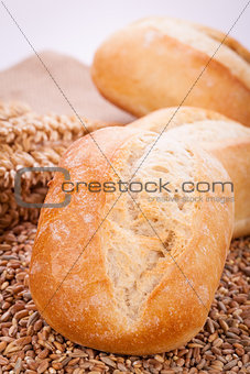 tasty fresh baked bread bun baguette natural food 