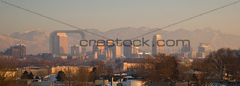 Panoramic Scenic Landscape Salt Lake City Utah Downtown Wasatch 