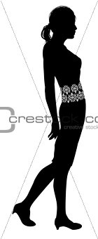 Woman profile silhouette 
