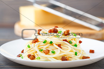Pasta with bacon