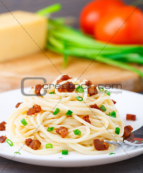 Pasta with bacon