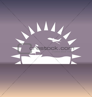 Design template with summer holiday background