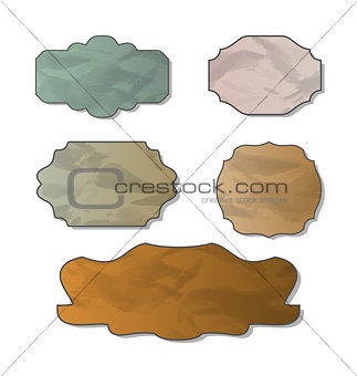 Collection of various crumpled pieces of paper