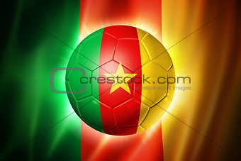 Soccer football ball with Cameroon flag