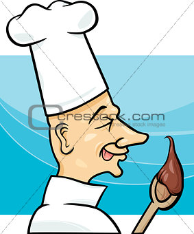 cook with chocolate cream cartoon
