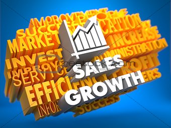 Sales Growth. Wordcloud Concept.
