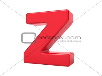 Red 3D Letter Z.