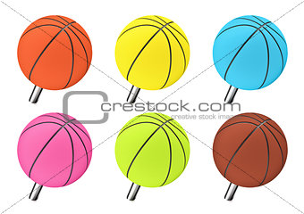Basketball push pin