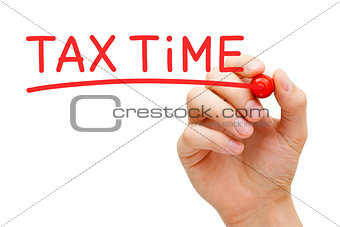 Tax Time Red Marker