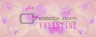Panoramic Valentines Day background
