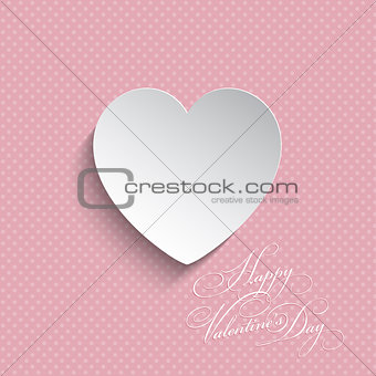 Polka dot Valentines heart background 