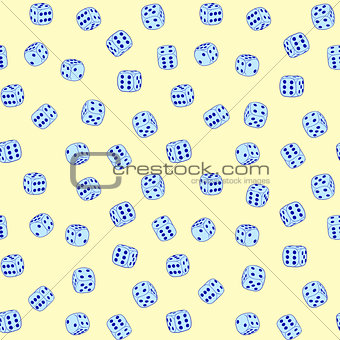 Vector dices - seamless pattern