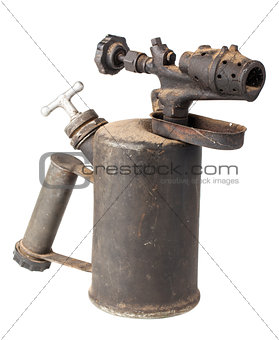 Vintage old rusty blowtorch
