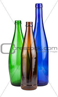 Three empty bottles