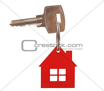 Keys to a new house isolated on white