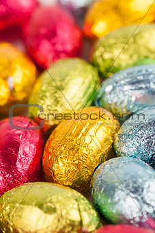 Chocolate eggs background