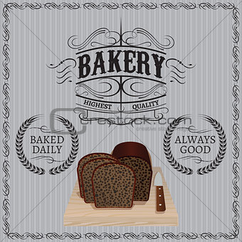 background with bread for a bakery
