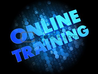 Online Training on Dark Digital Background.