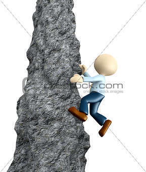 Climbing  a cliff