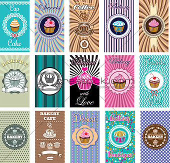 icons for  baking and bakery