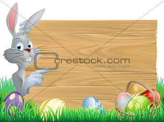  Easter bunny eggs and sign 