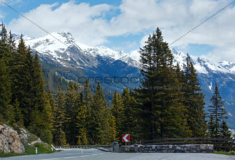 Alpine road view (Vorarlberg,Austria)