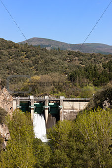 Montearenas Dam in Ponferrada, El Bierzo, Spain.