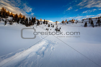 Madonna di Campiglio Ski Resort in Italian Alps, Italy