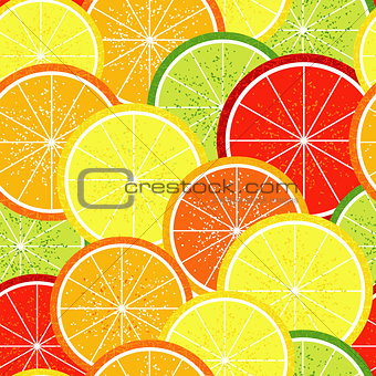 Seamless citrus  pattern