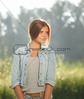 beautiful teenage girl outdoors