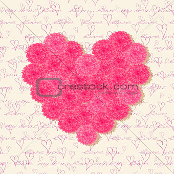 Greeting Cards with Pink Flowers