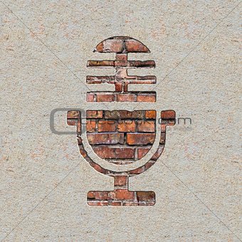 Microphone Icon on the Wall.