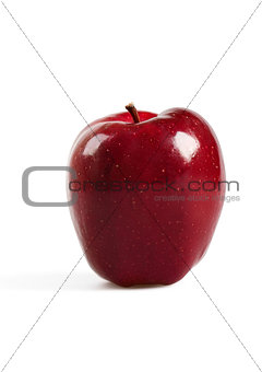 red apple on a white background with clipping path