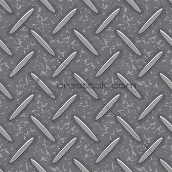 seamless steel diamond plate grunge texture background