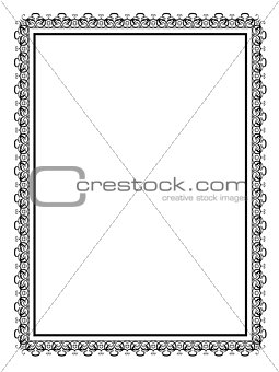 simple black calligraph ornamental decorative frame