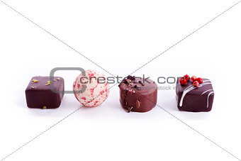 delisious sweet praline collection mixed isolated