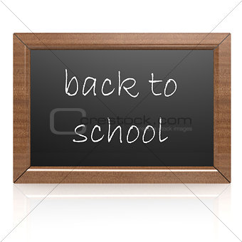 Blank blackboard- back to school