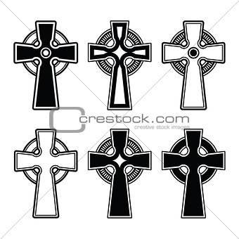 Irish, Scottish celtic cross vector sign